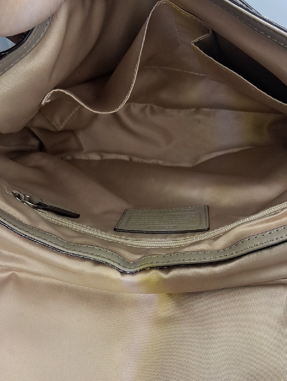 Coach Snake-Print Crossbody Bag in Taupe and Brown - Picture 6 of 7